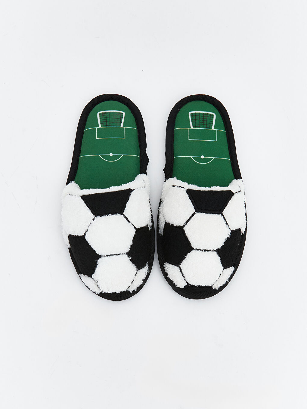 Karışık Futbol Topu Figürlü Erkek Çocuk Pelüş Ev Terliği-2