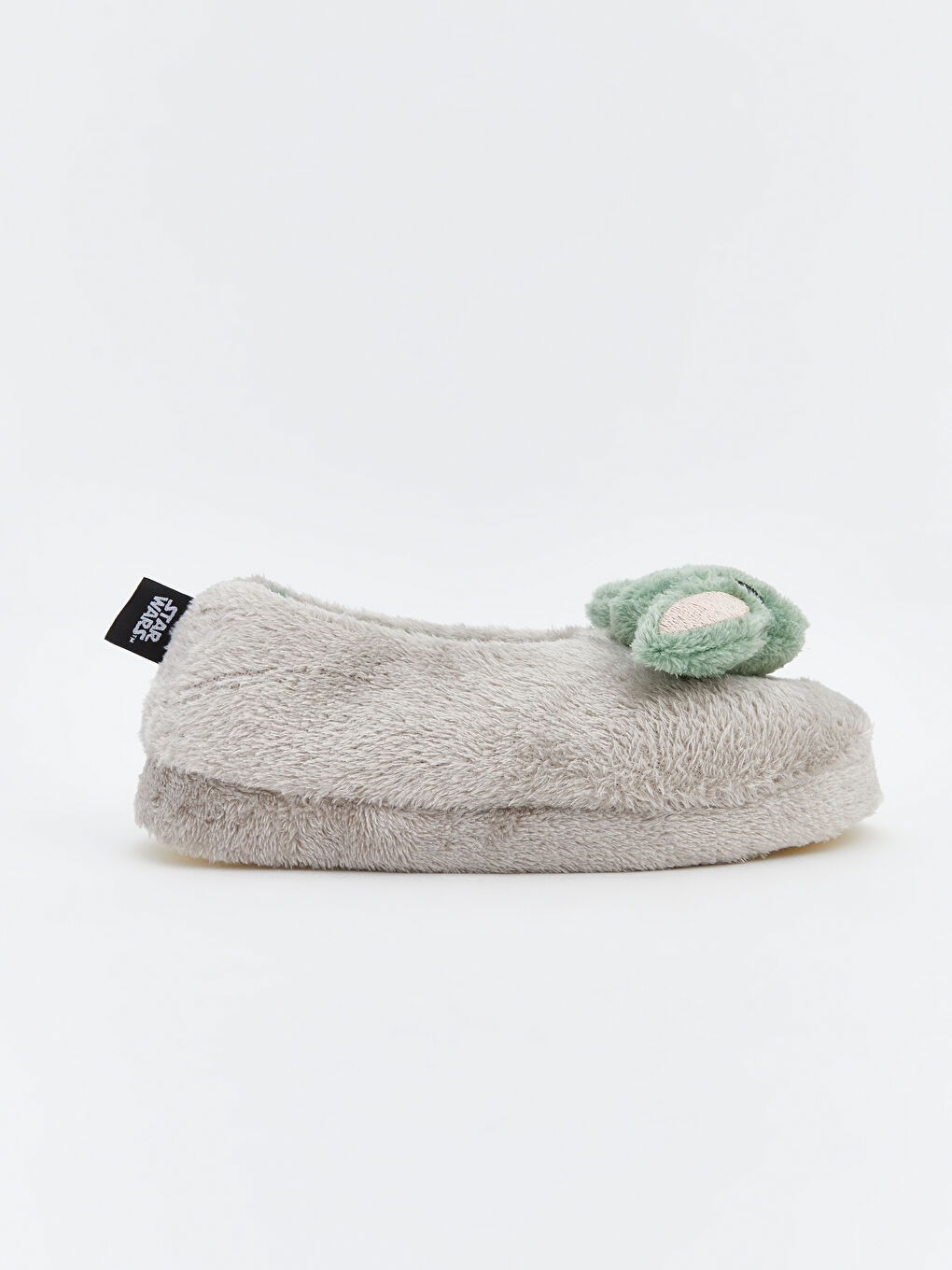 Gri Star Wars Figürlü Pelüş Erkek Çocuk Panduf-1