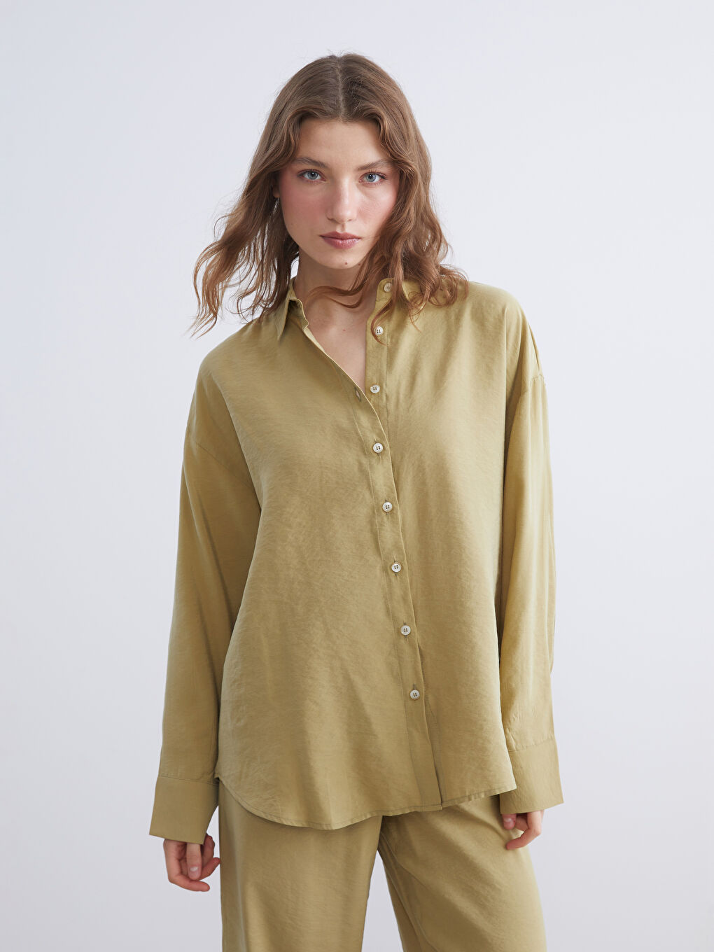 Oversize Modal Blend Women's Shirt