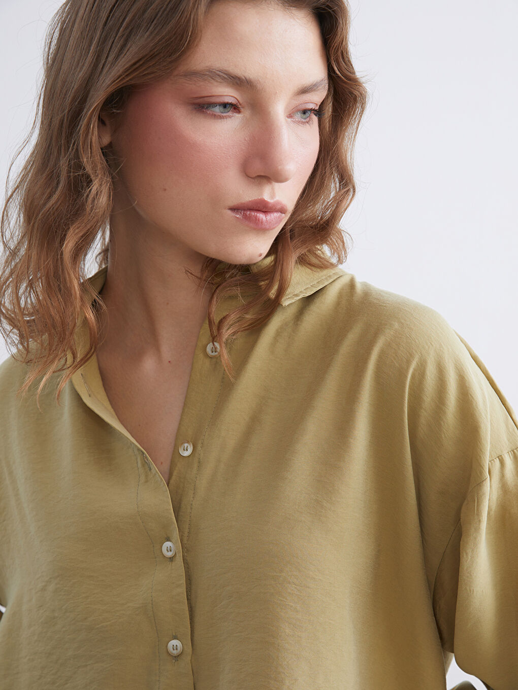 Oversize Modal Blend Women's Shirt-2