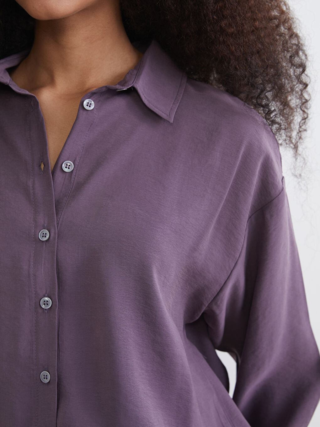 Oversize Modal Blend Women's Shirt-2