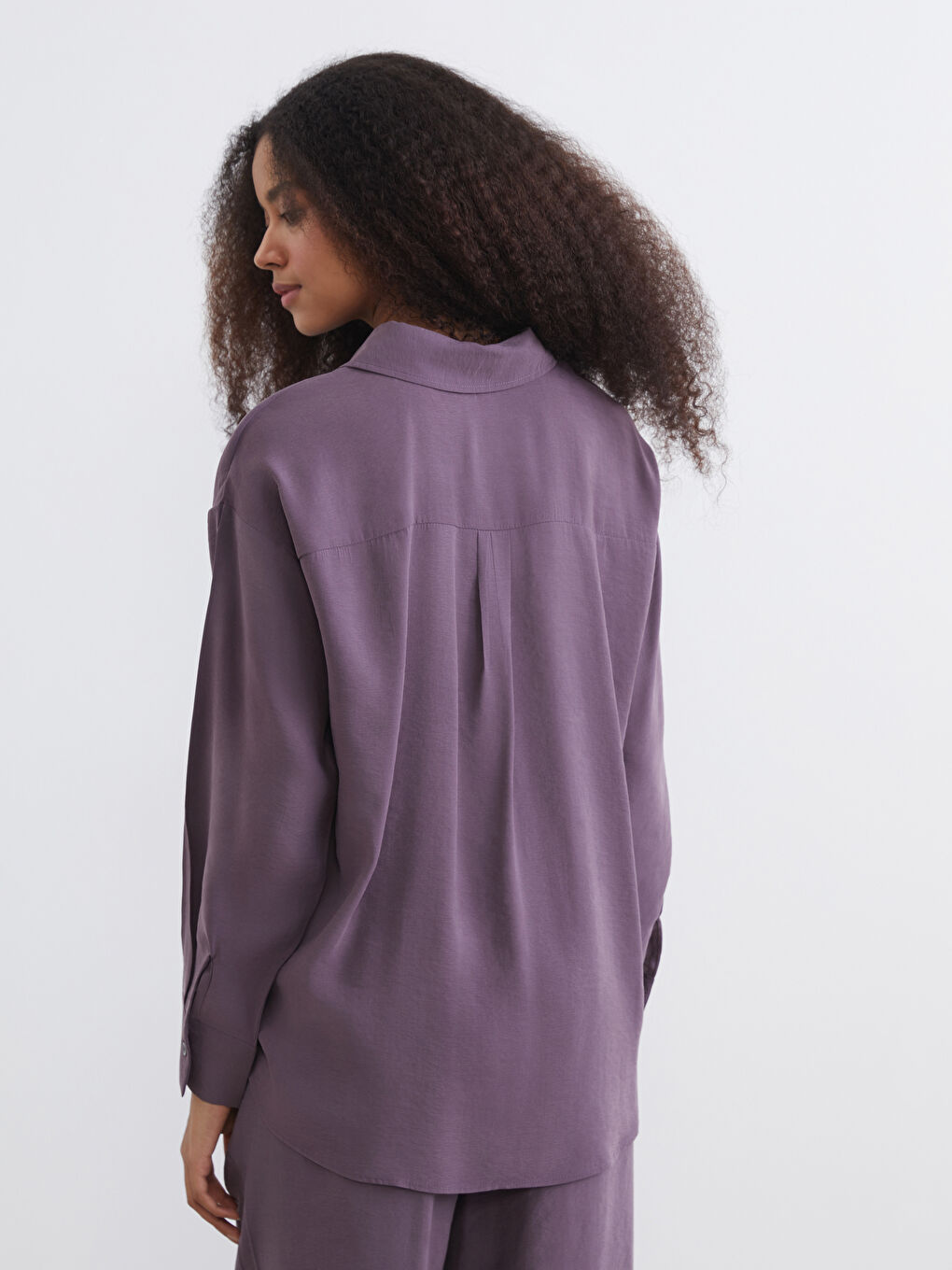 Oversize Modal Blend Women's Shirt-3