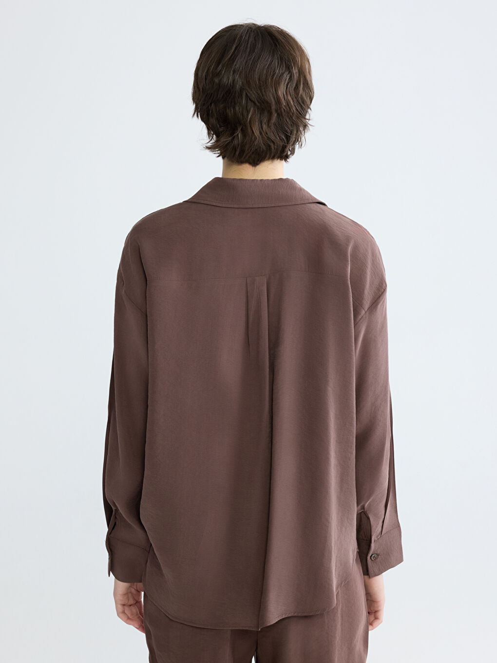 Cămașă Supradimensionată pentru Femei din Amestec de Modal-6