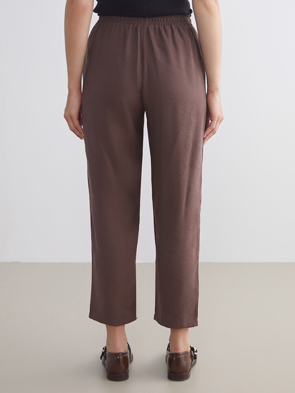 Elasticated Waist Modal Blend Women's Trousers-3