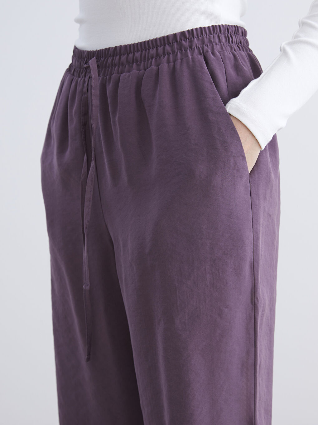 Elasticated Waist Modal Blend Women's Trousers-2