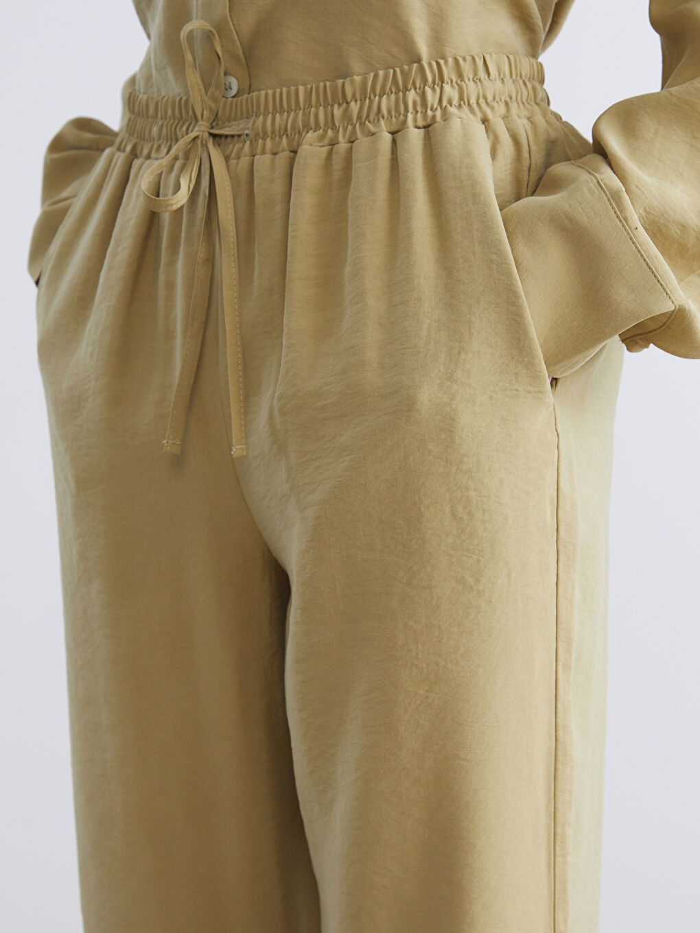 Elasticated Waist Modal Blend Women's Trousers-2