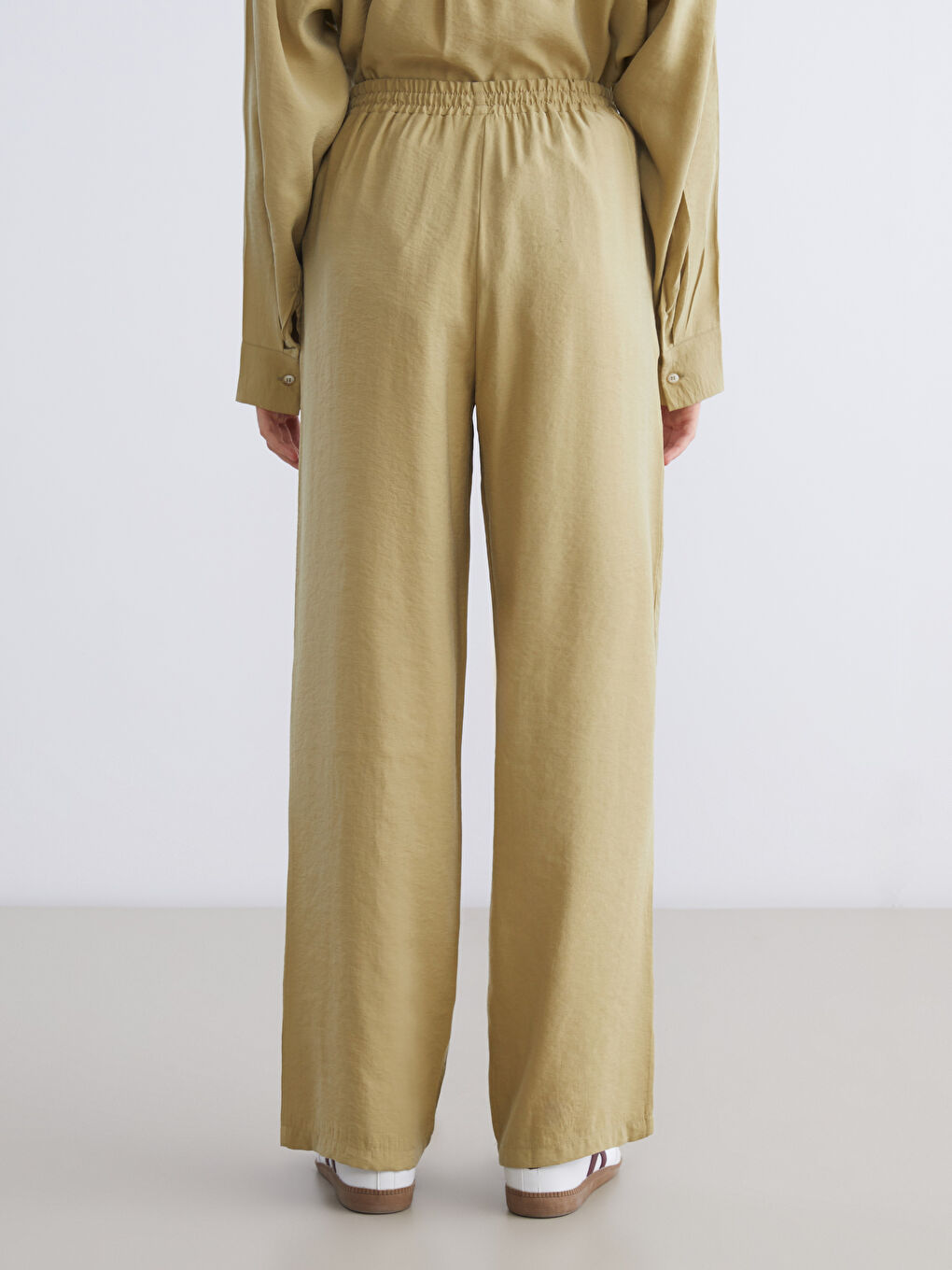 Elasticated Waist Modal Blend Women's Trousers-3