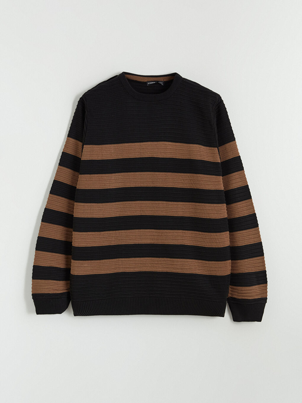 Crew Neck Striped Men's Knitwear Sweater-4
