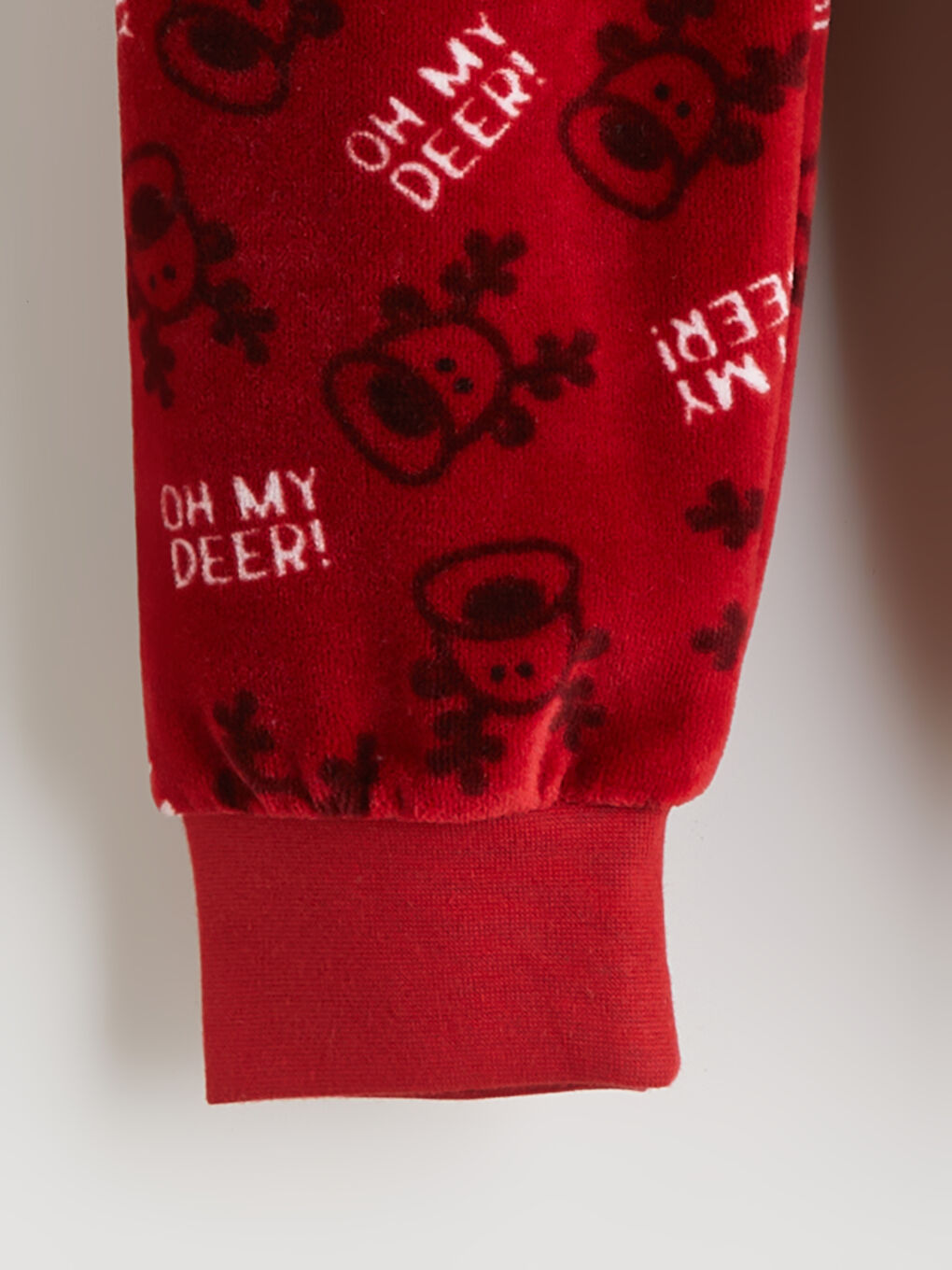 Ekru Bisiklet Yaka Yılbaşı Temalı Erkek Çocuk Pijama Takımı-5