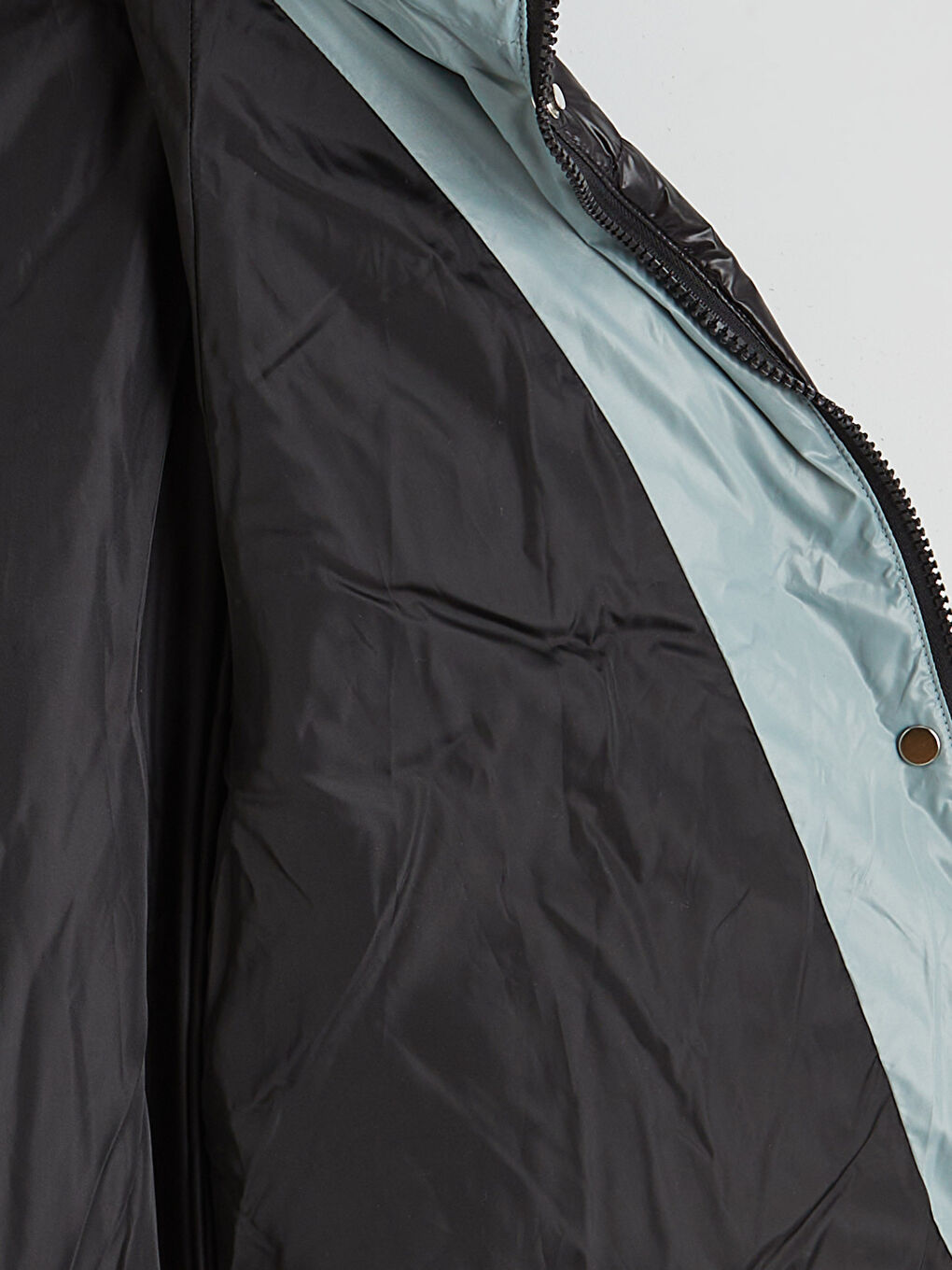 Karışık Kapüşonlu Kadın Şişme Mont-8