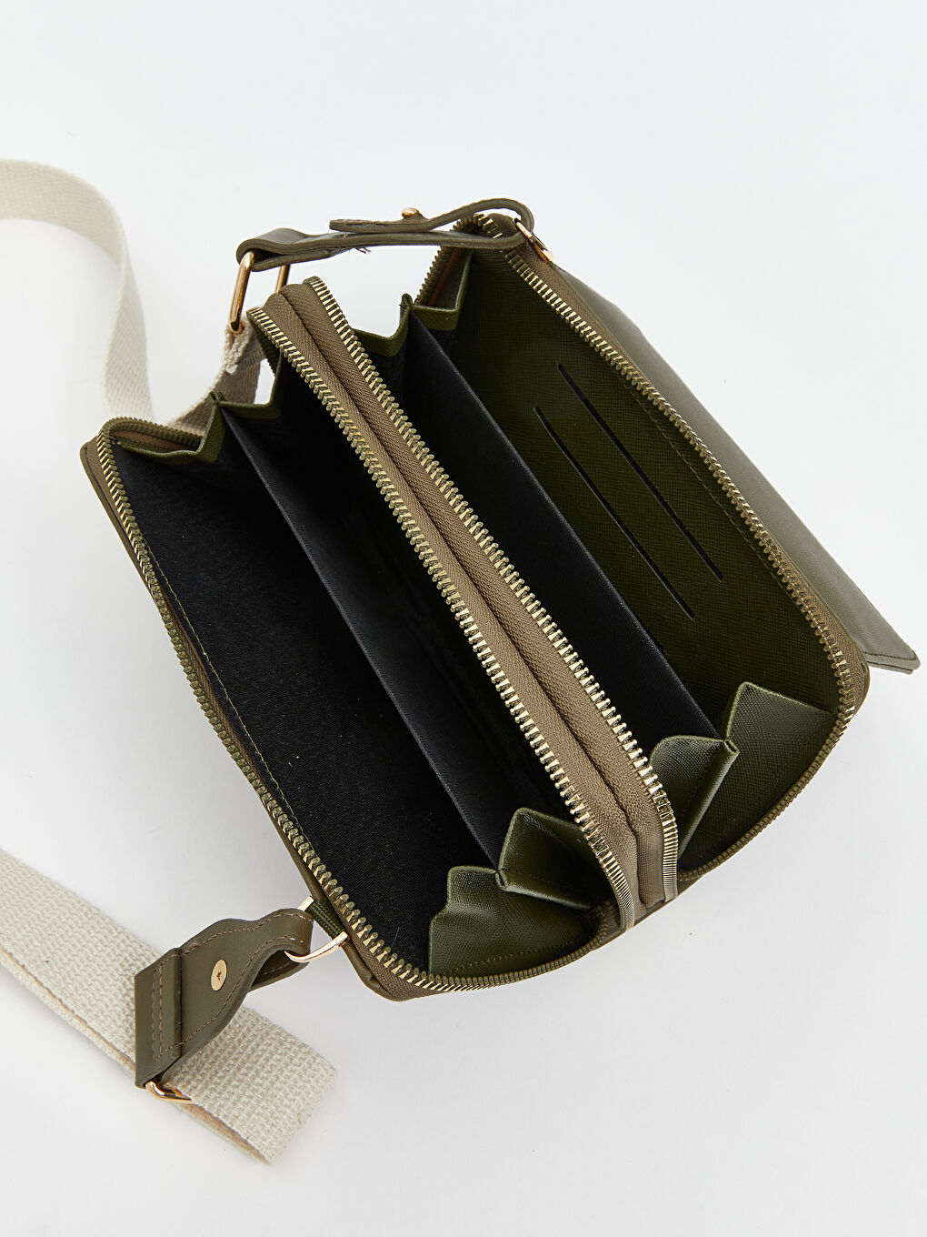 Haki Ayarlanabilir Askılı Kadın Omuz Çantası-4