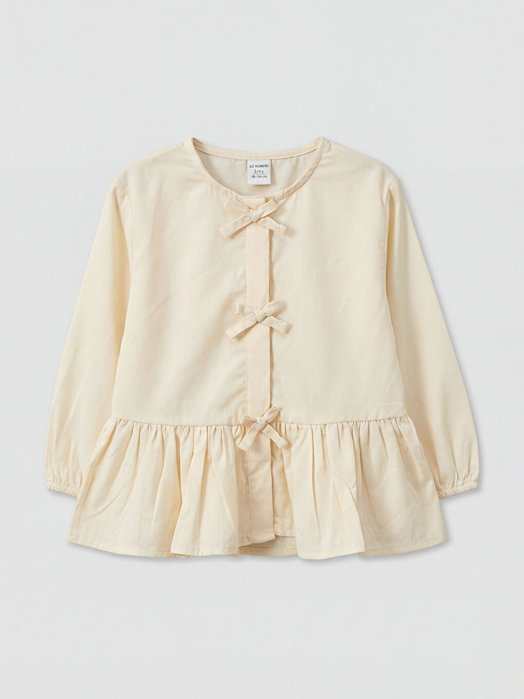 T-Shirt pour Filles à Col Claudine