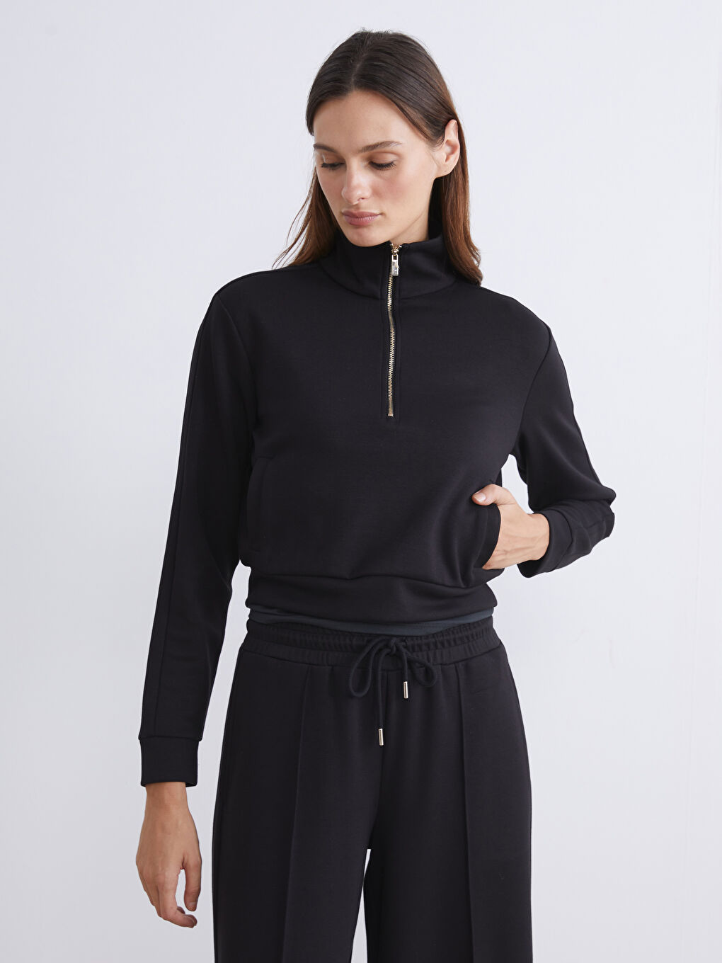 Funnel Neck Women's Sweatshirt