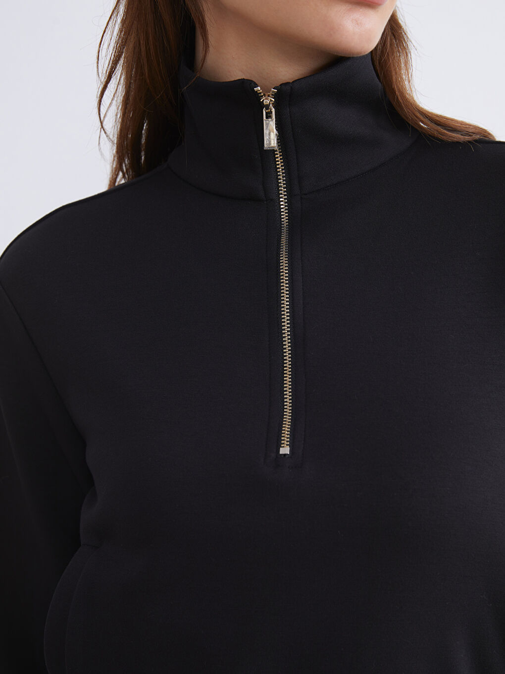 Funnel Neck Women's Sweatshirt-2