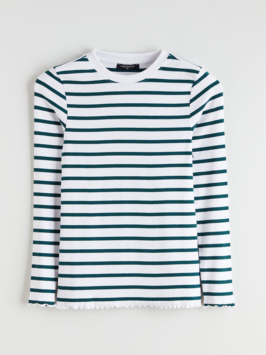 Crew Neck Striped Women's T-Shirt-4