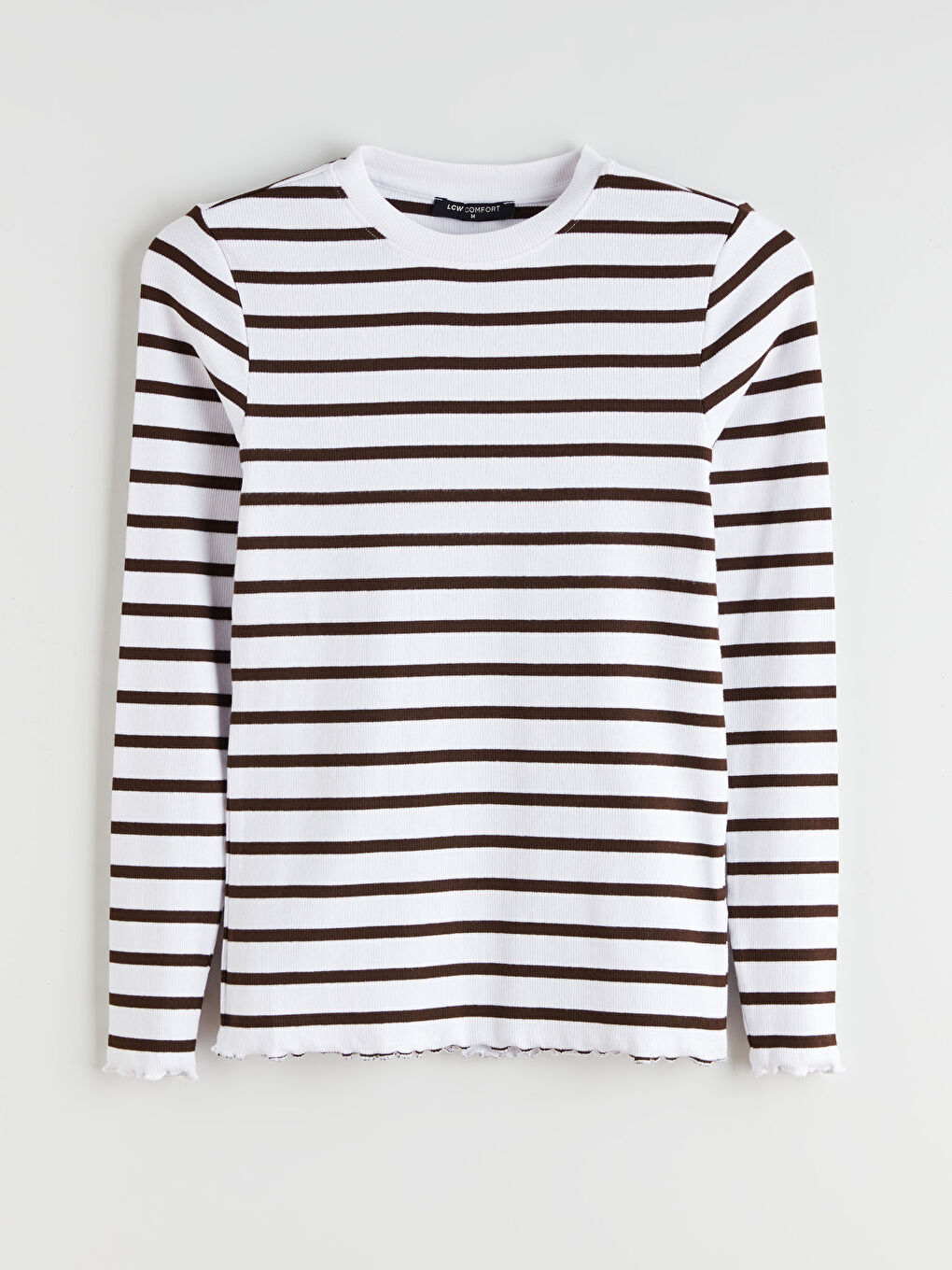 Crew Neck Striped Women's T-Shirt-4
