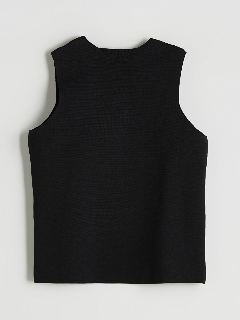 Siyah V Yaka Taşlı Kadın Triko Yelek-5