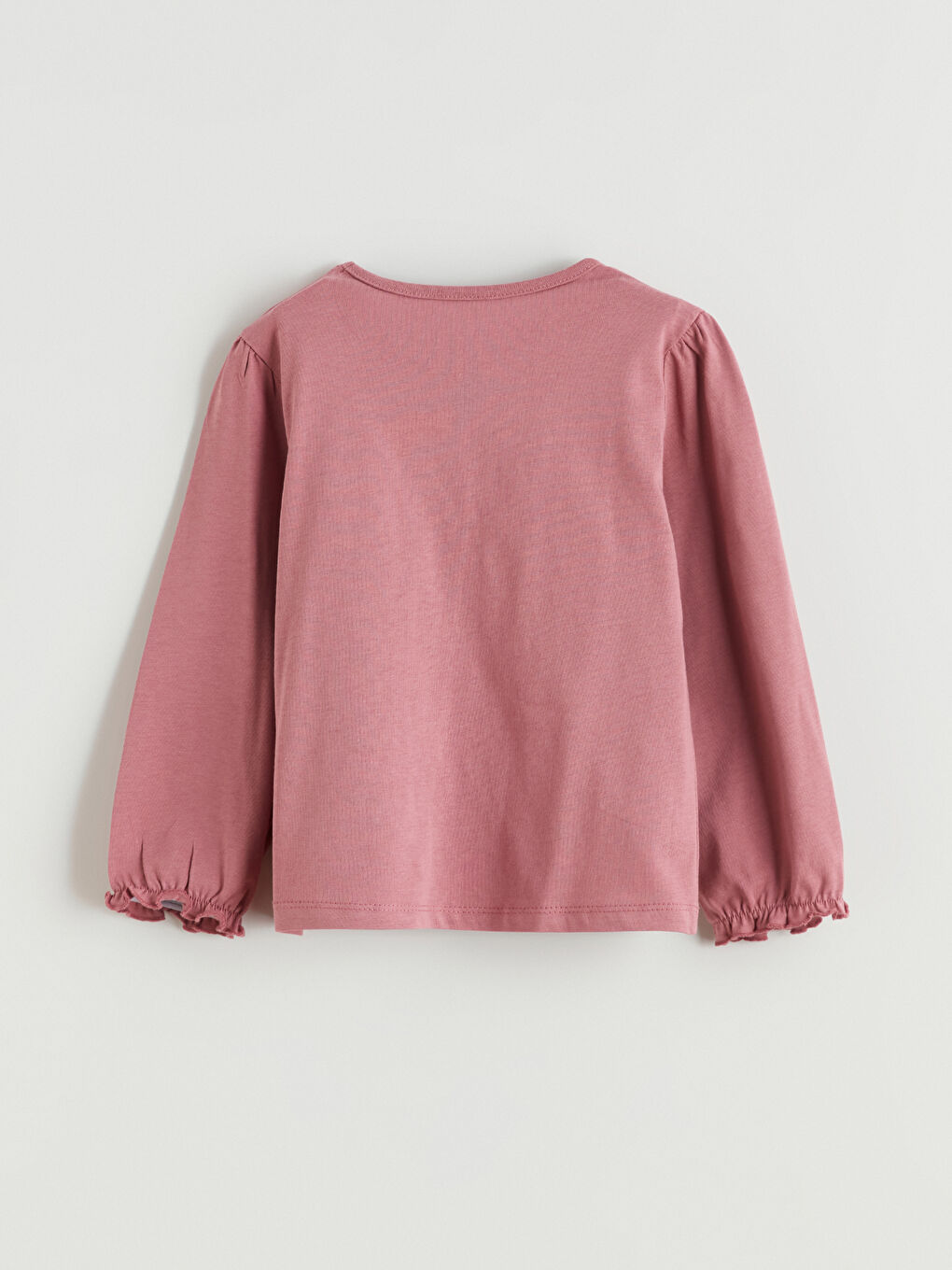 Pembe Bisiklet Yaka Kız Bebek Bluz-1