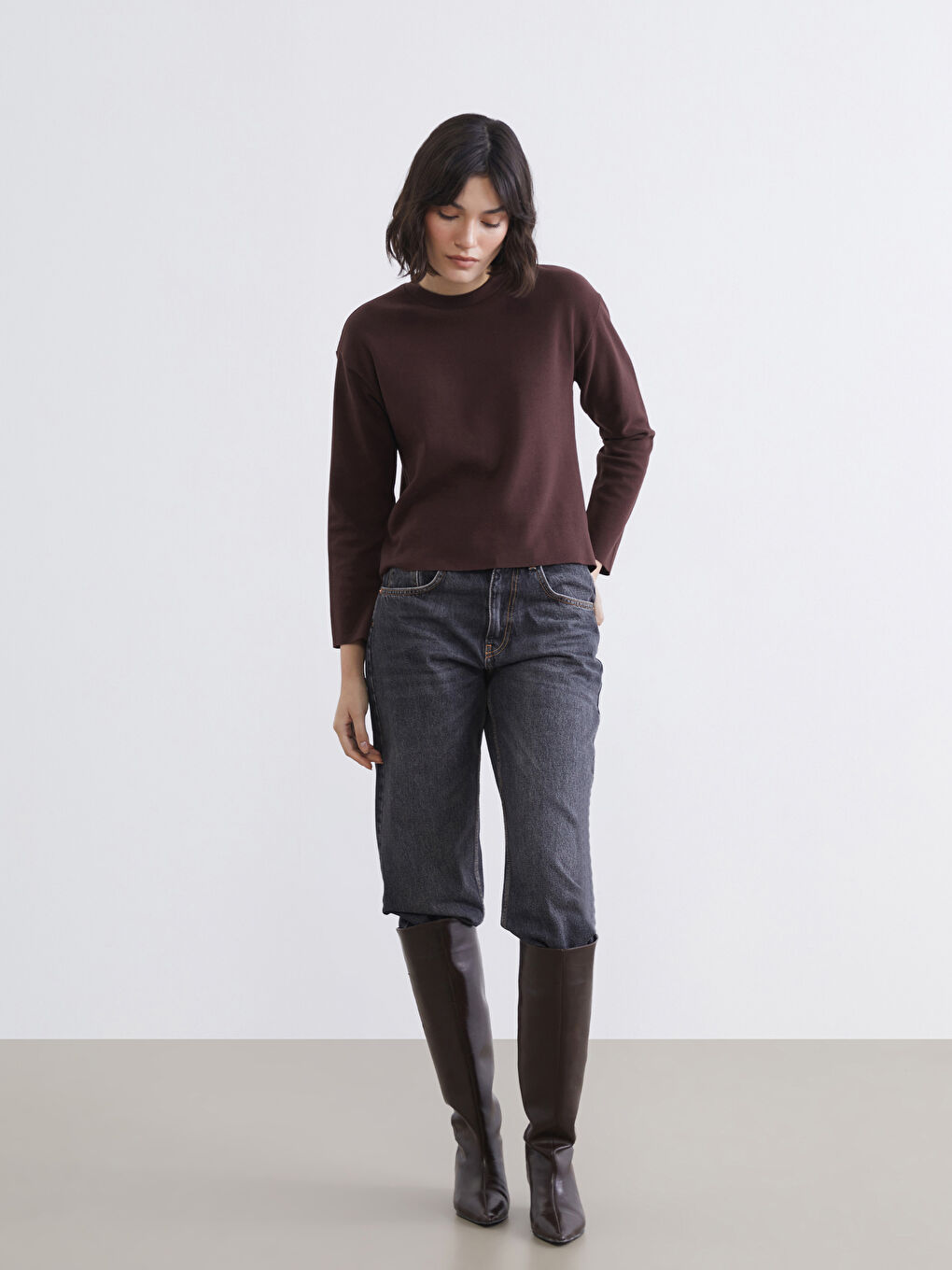 Crew Neck Women's Sweatshirt-1