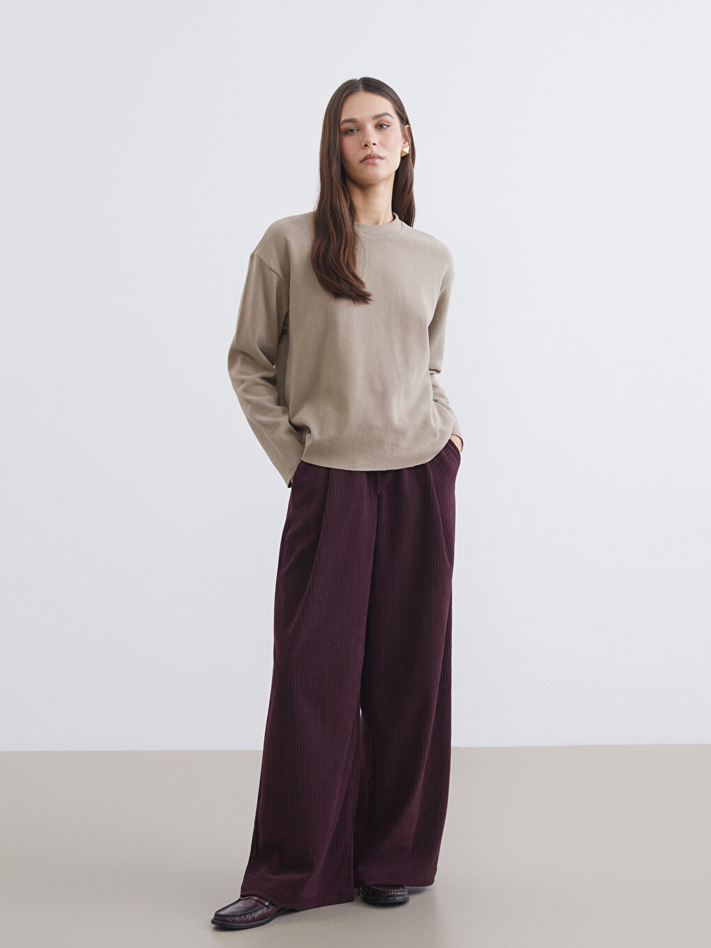 Crew Neck Women's Sweatshirt-1