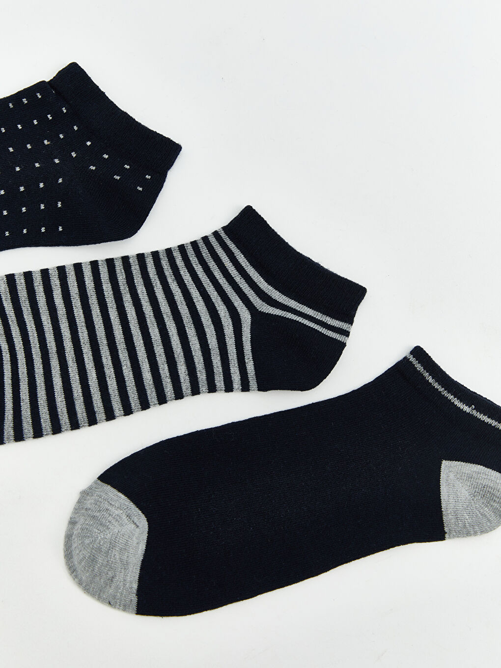 Lacivert Erkek Patik Çorap 3'lü-1