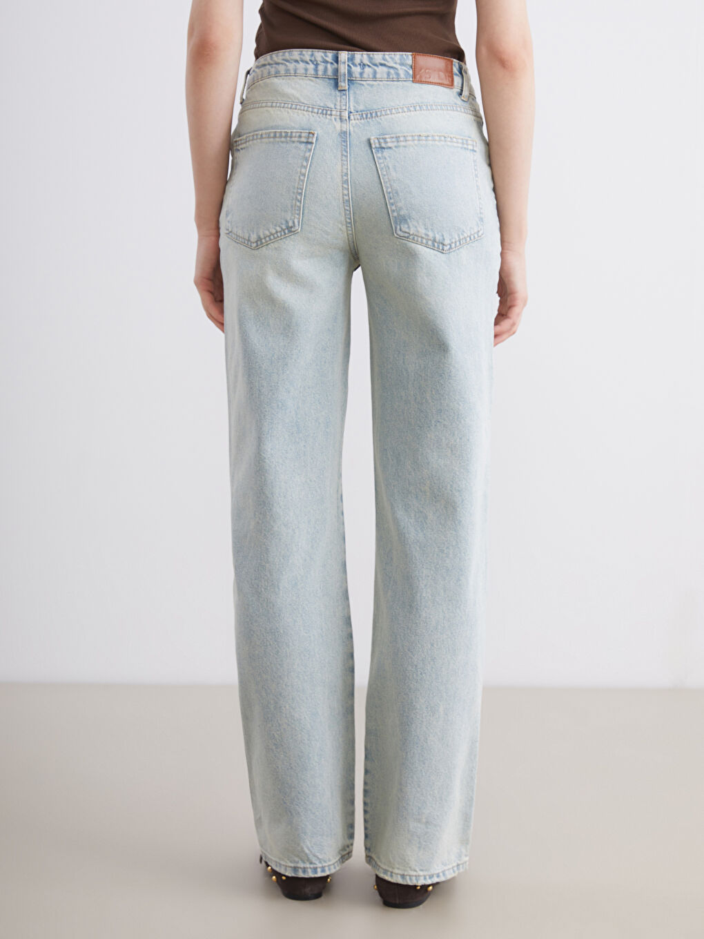 Mavi Wideleg Kadın Jean Pantolon-3