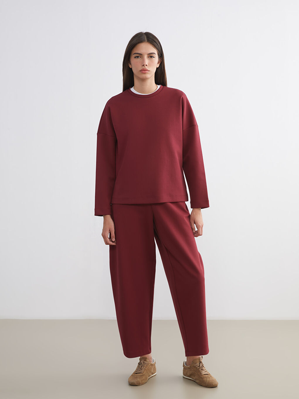 әйелдерге арналған свитшот дөңгелек жағалы-3