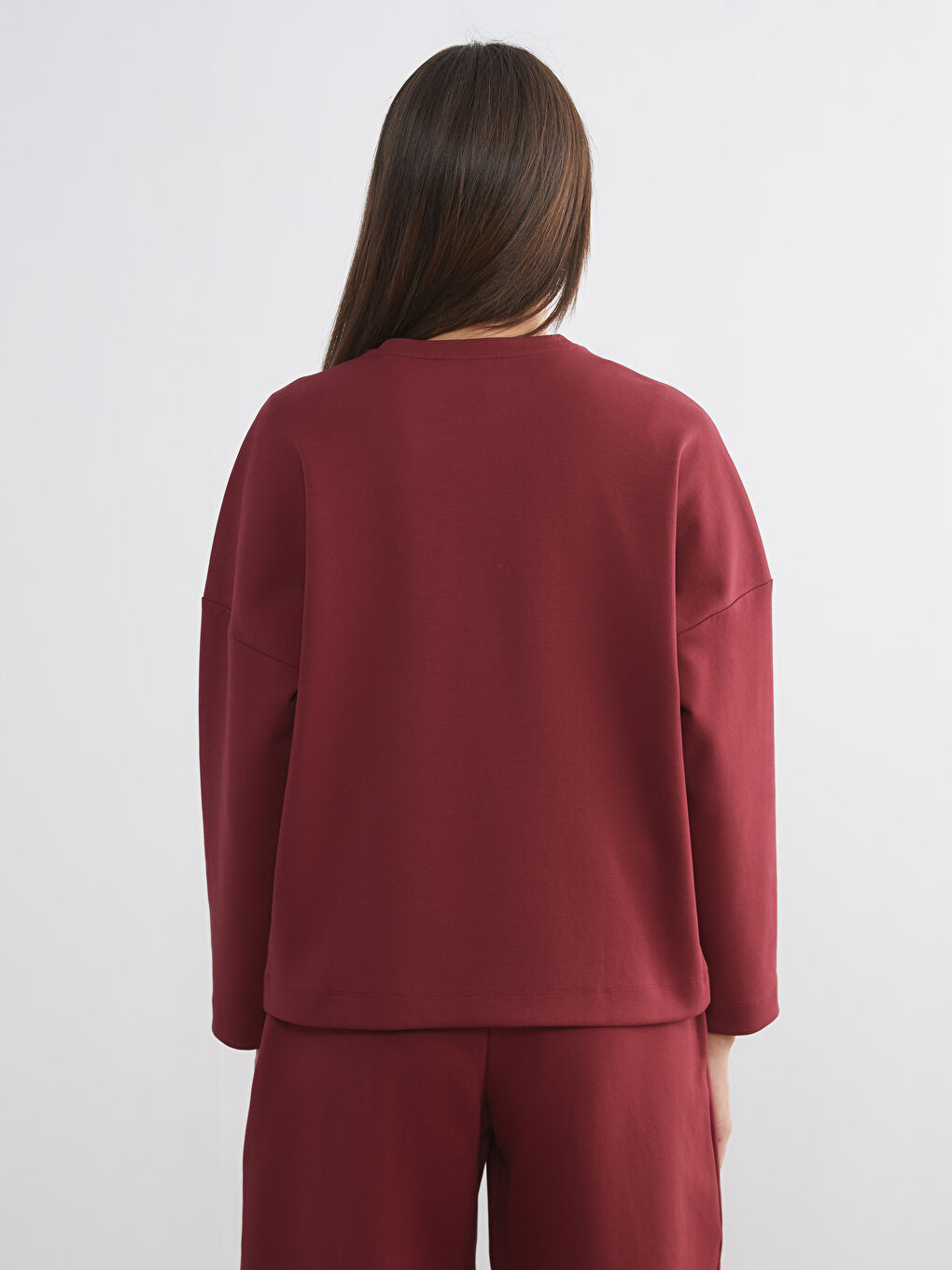 әйелдерге арналған свитшот дөңгелек жағалы-7