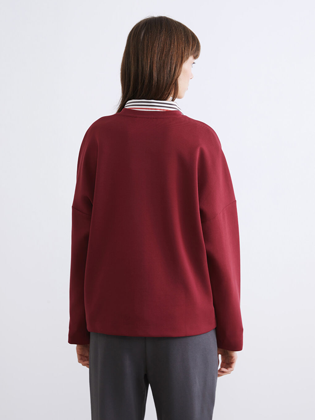 әйелдерге арналған свитшот дөңгелек жағалы-6