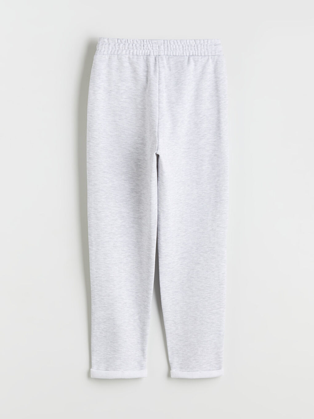 Gri Beli Lastikli Kadın Kalın Eşofman Altı-5