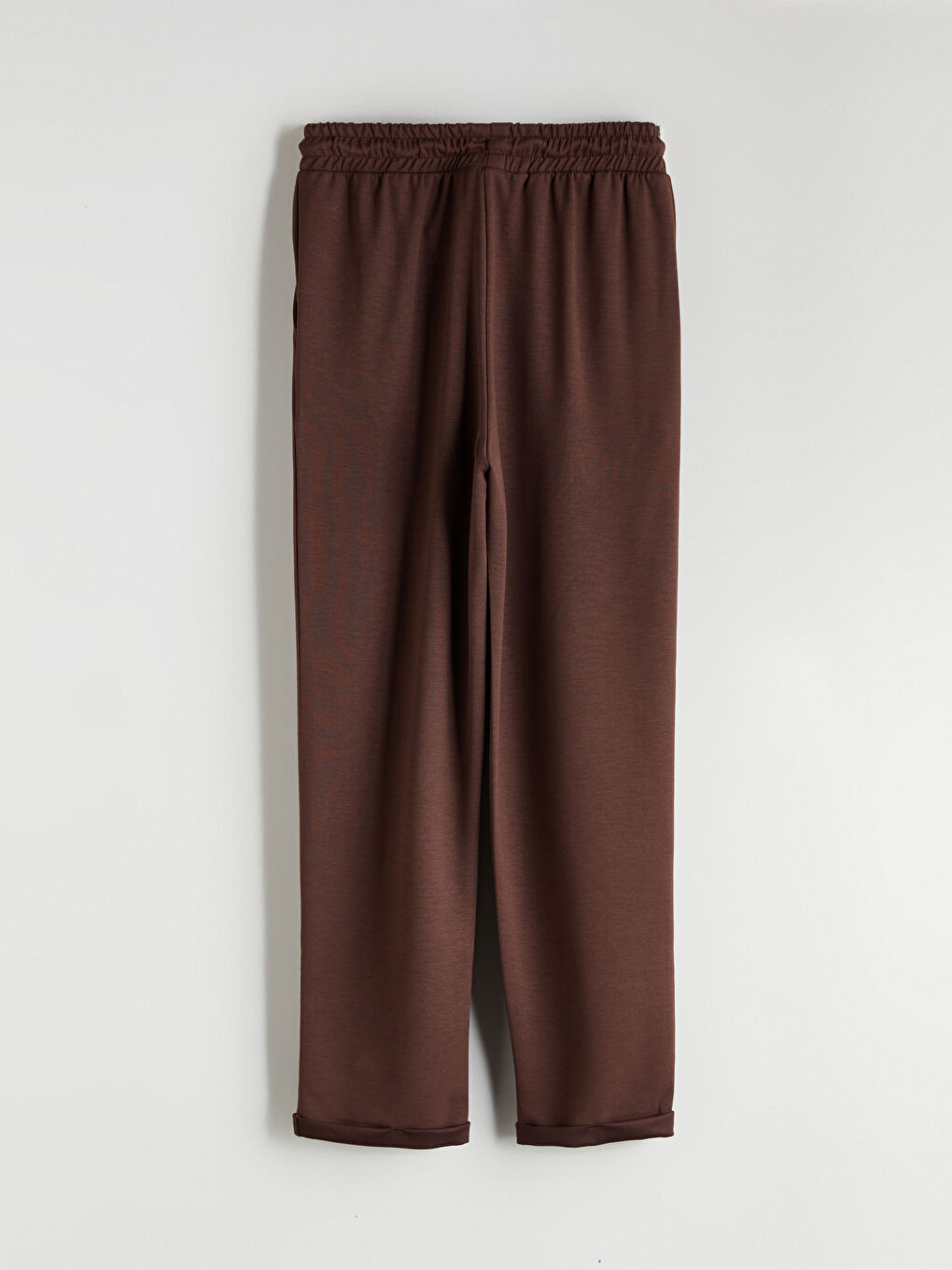 Kahverengi Beli Lastikli Kadın Eşofman Altı-5