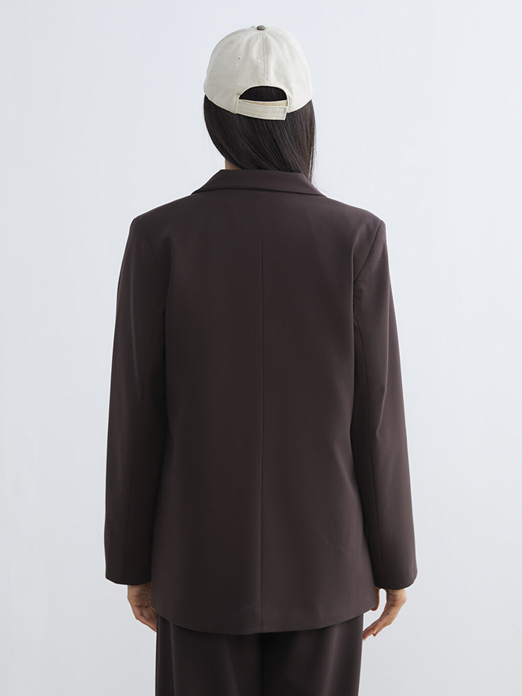 Kahverengi Kadın Blazer Ceket-7