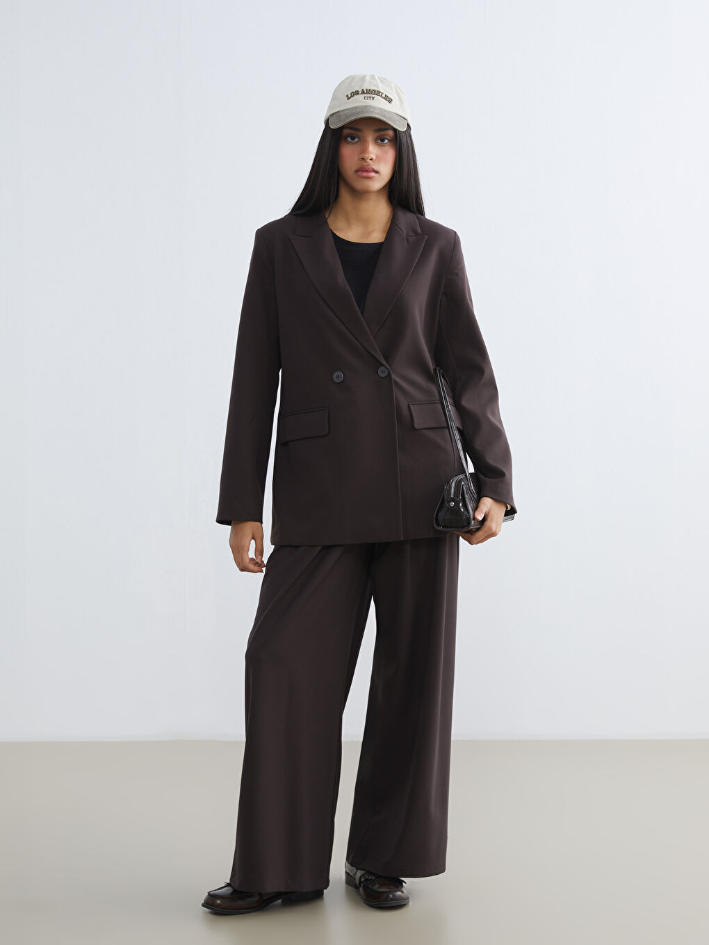 Kahverengi Kadın Blazer Ceket-2