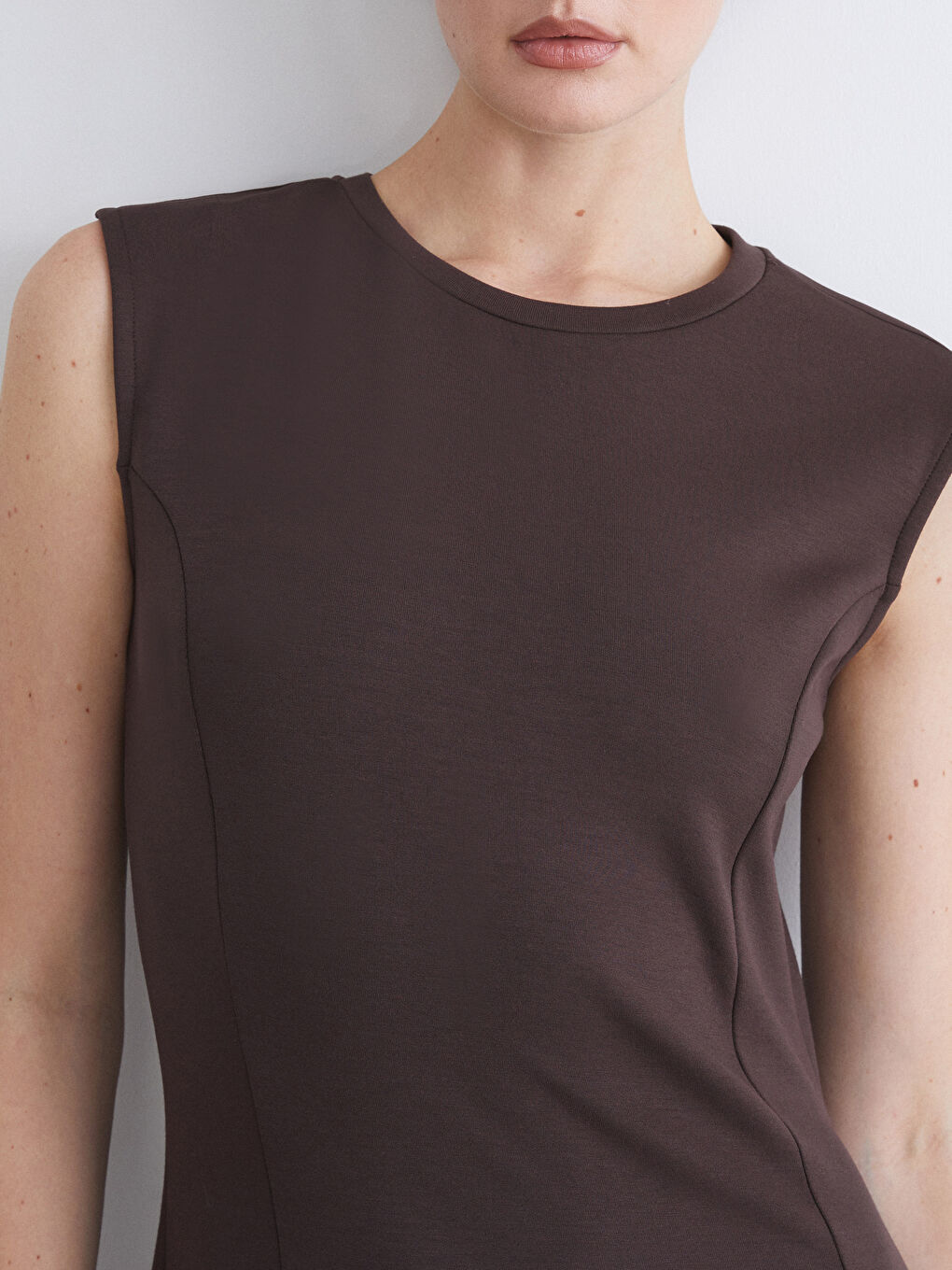 LCWAIKIKI Classic Crew Neck A-Line Dress -W5JD39Z8-HEH
