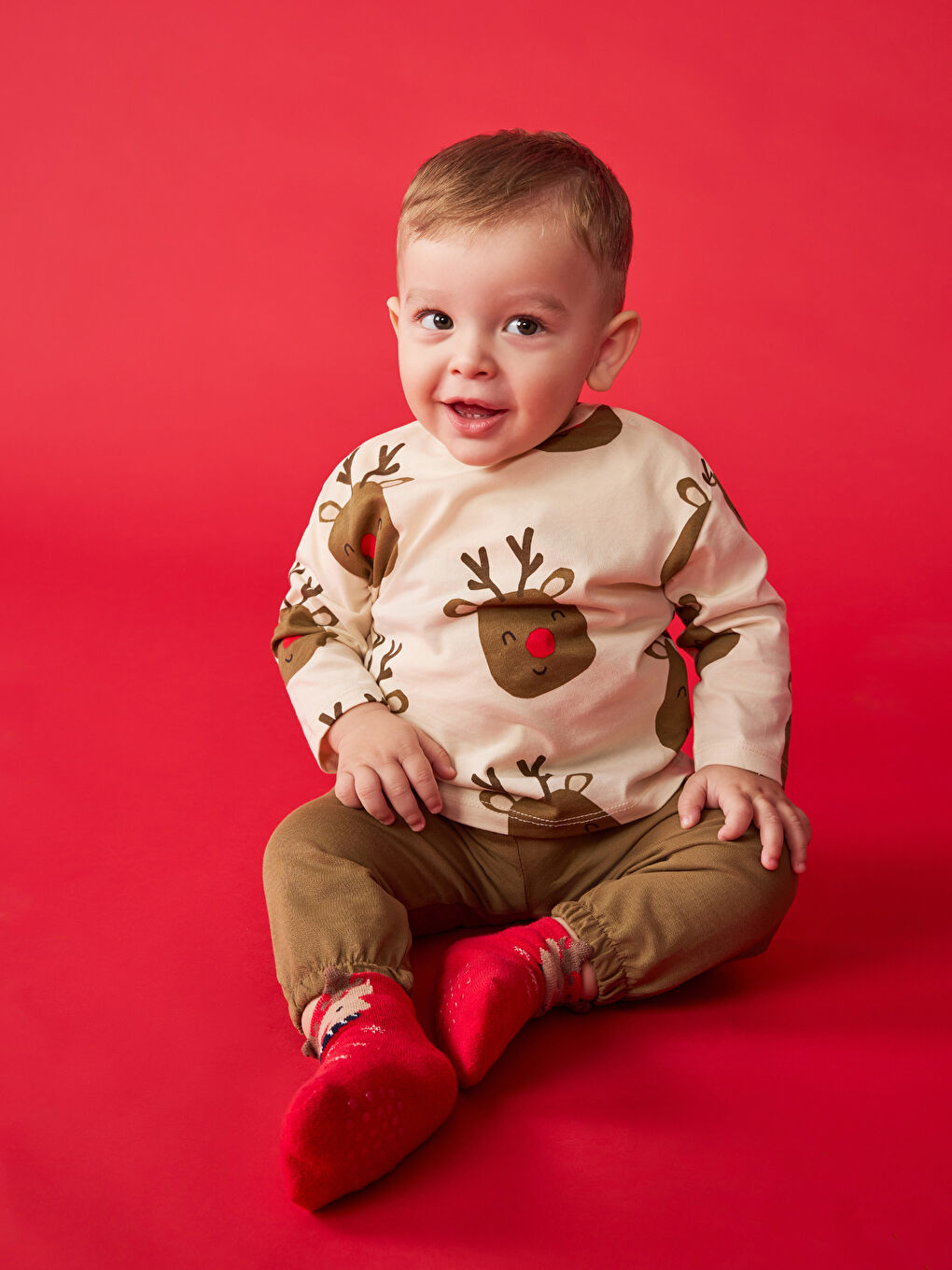 Crew Neck Baby Boys' Pyjama Set