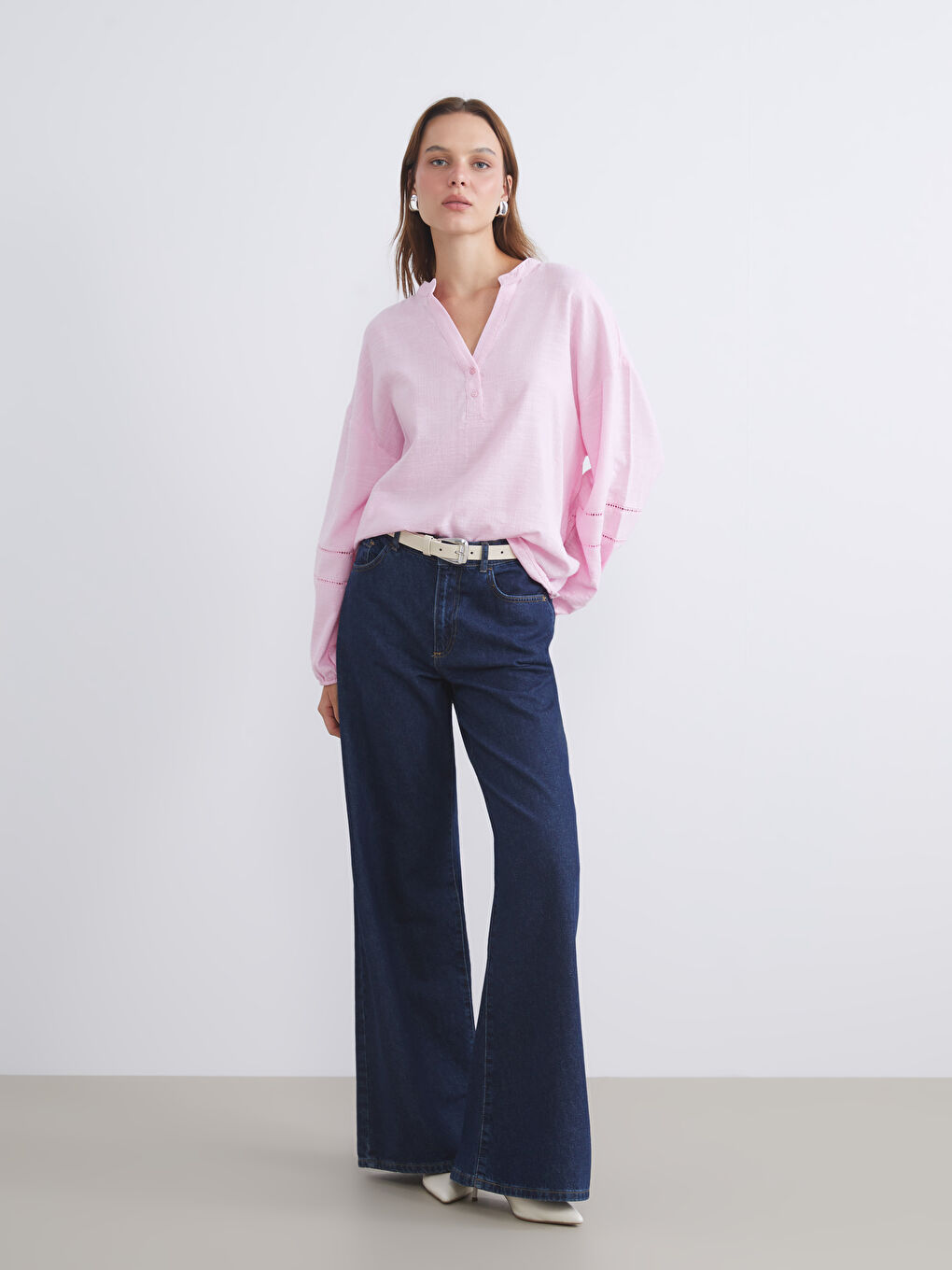 LCW Vision Woman PINK Blouse -W5JD65Z8-CRC
