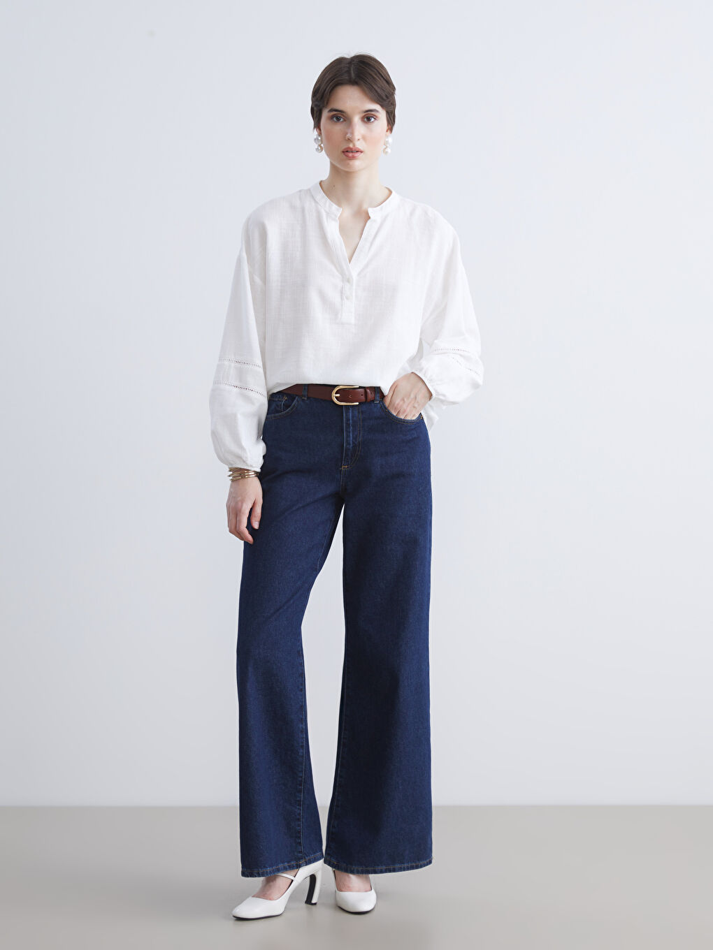 LCW Vision Woman ECRU Blouse -W5JD65Z8-R9J