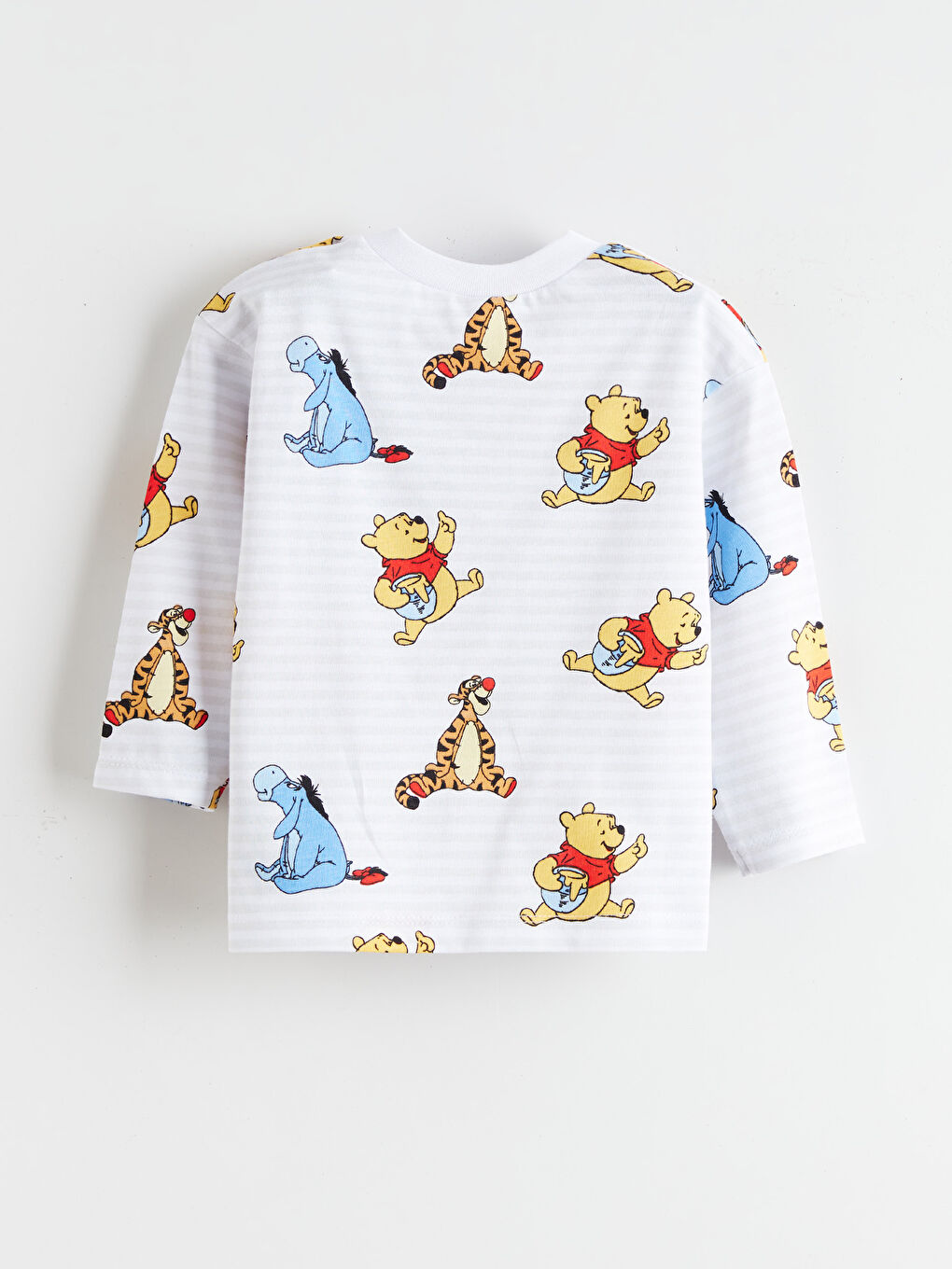 Ekru Winnie the Pooh Baskılı Erkek Bebek Sweatshirt ve Eşofman Alt 2'li-2