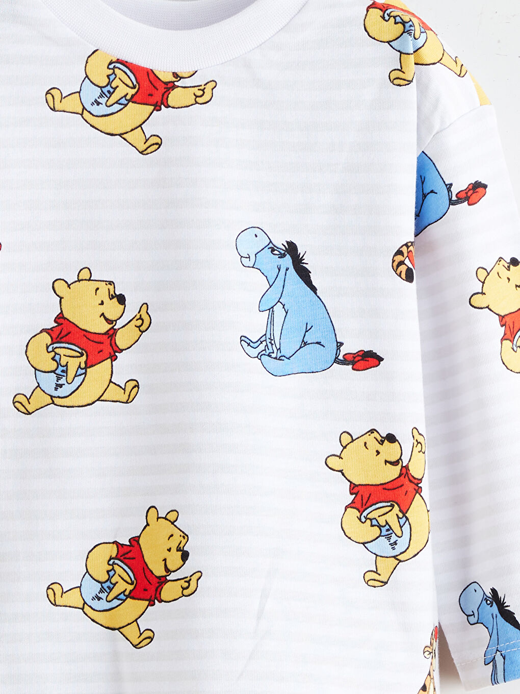 Ekru Winnie the Pooh Baskılı Erkek Bebek Sweatshirt ve Eşofman Alt 2'li-5
