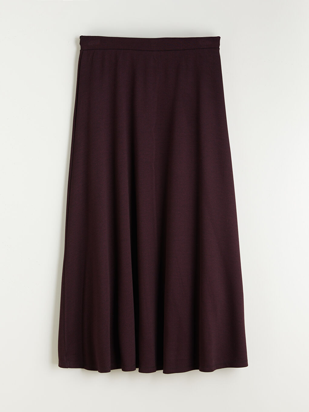 Bordo Beli Lastikli Kloş Etek-4