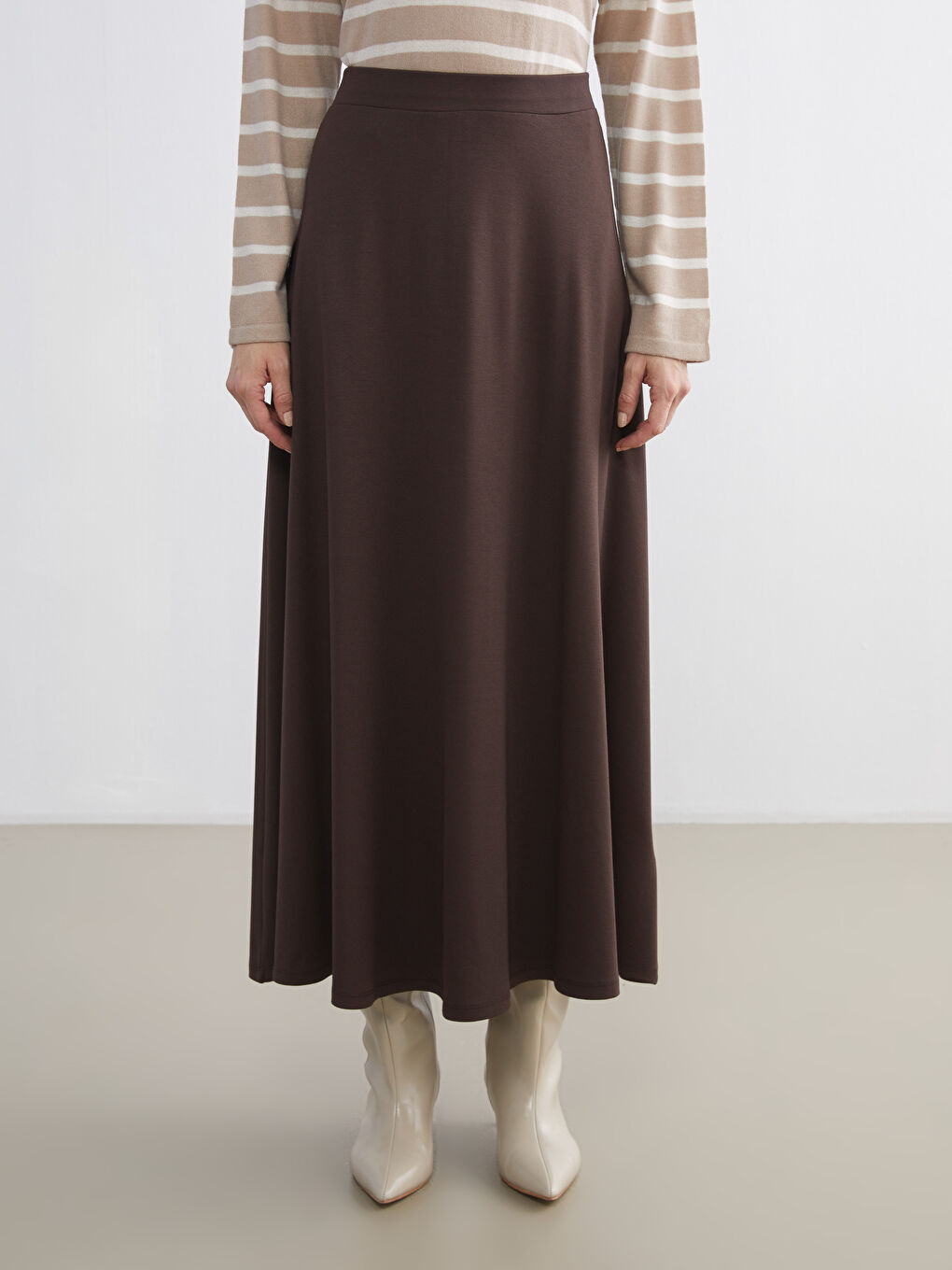 A-Line Flared Long Skirt-1