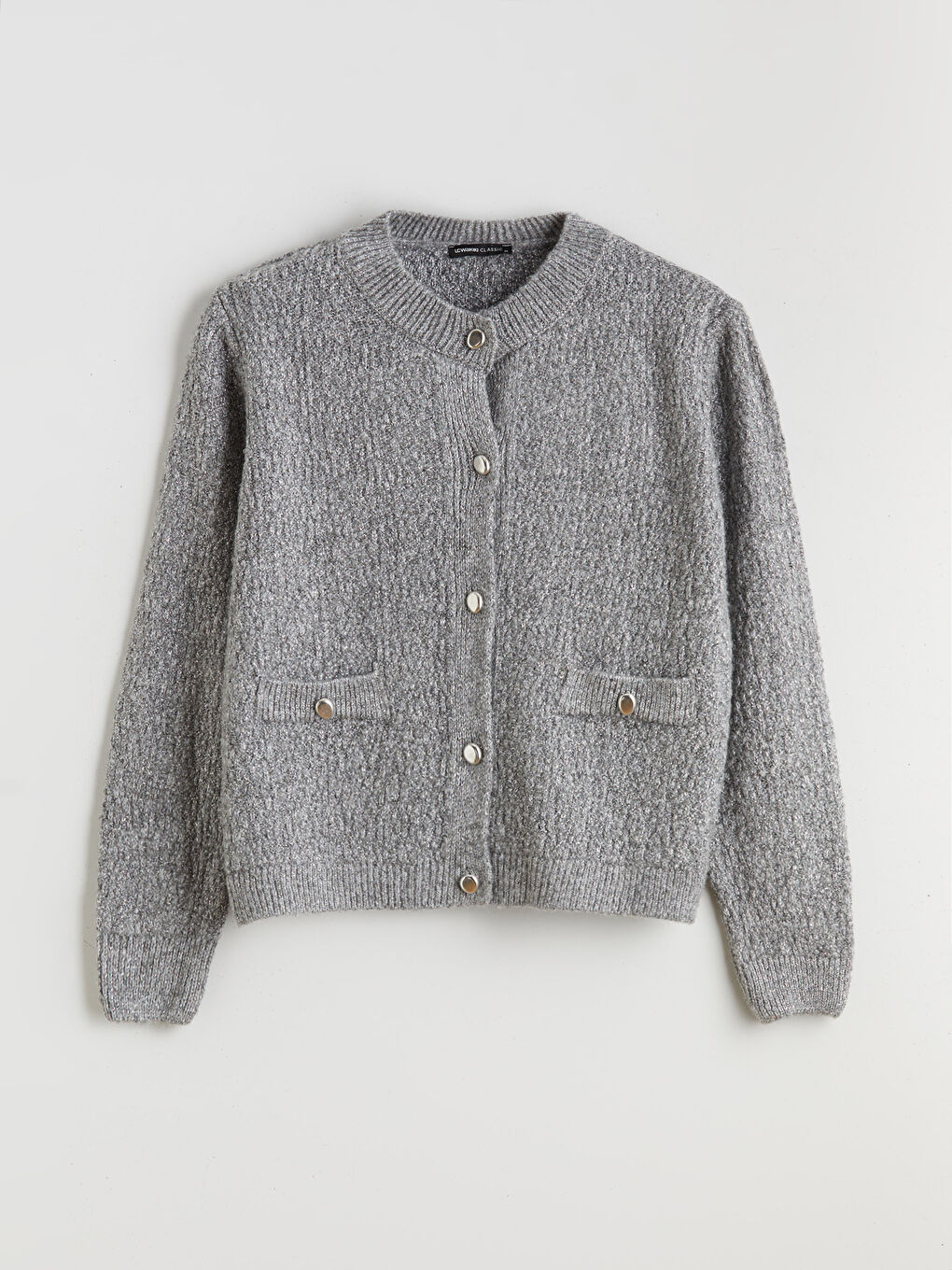 Crew Neck Women's Knitwear Cardigan-4