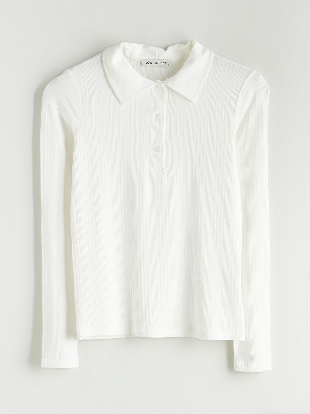 Ekru Polo Yaka Kadın Tişört