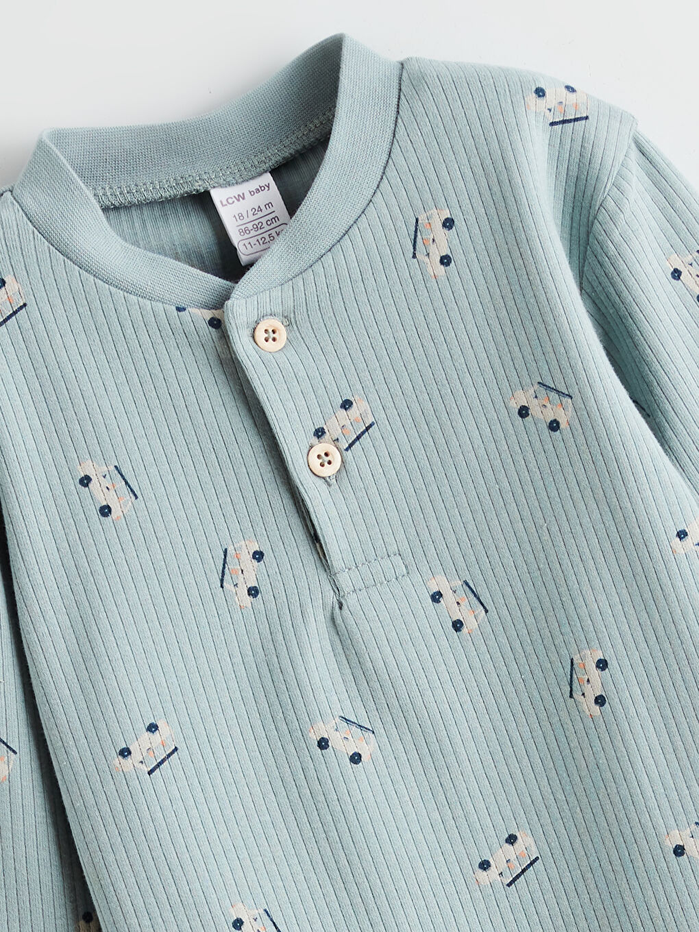 Araba Baskılı Erkek Bebek Tişört ve Jogger Eşofman Altı-2