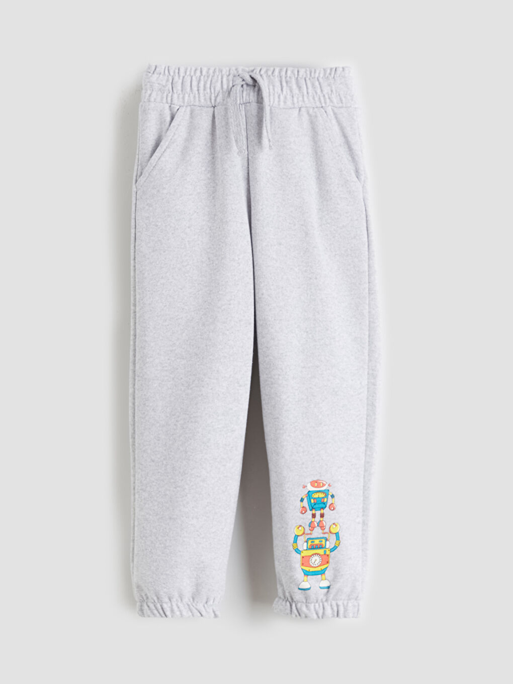 Gri Beli Lastikli Erkek Çocuk Jogger  Eşofman Altı