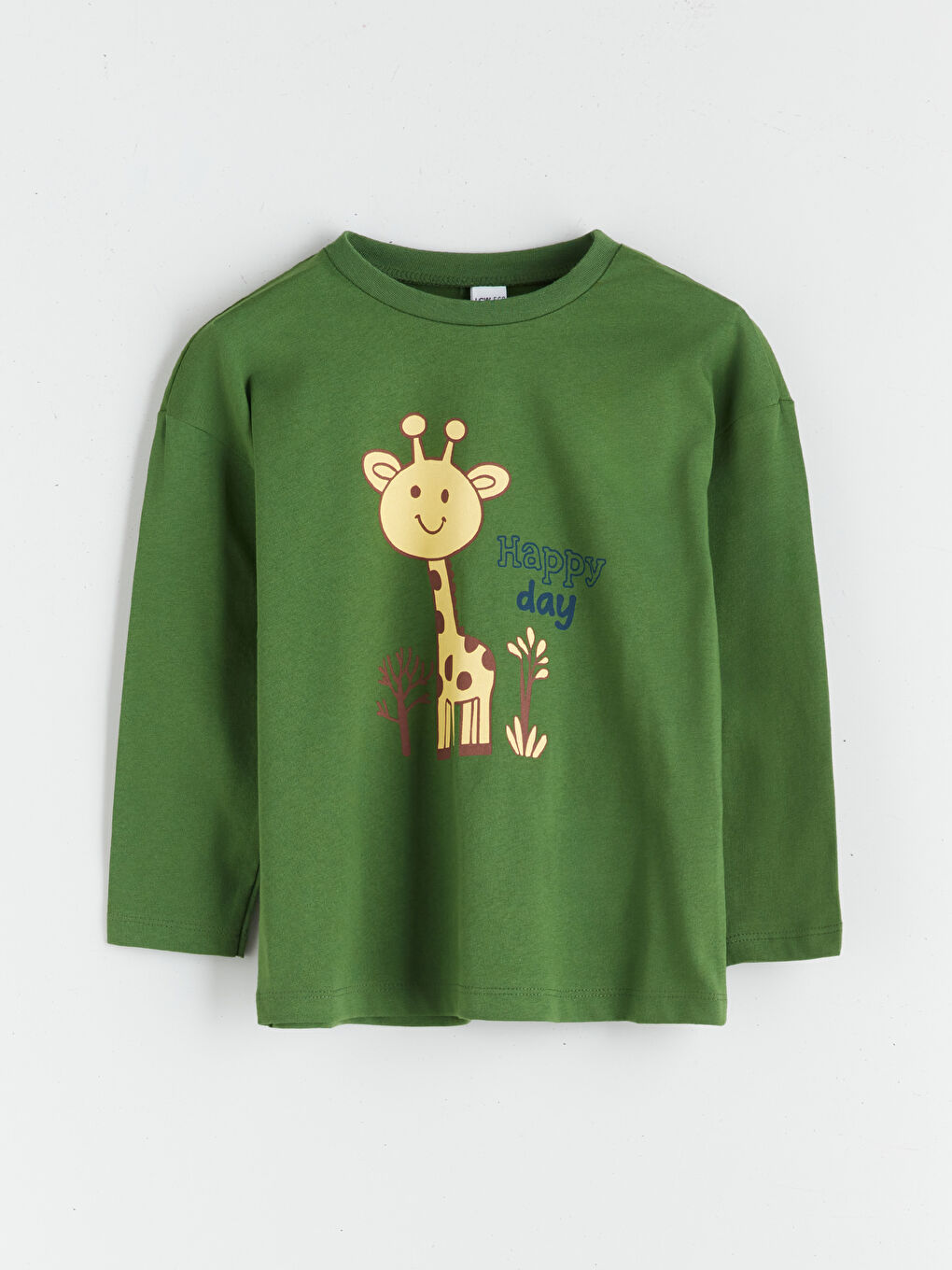 Yeşil Bisiklet Yaka Erkek Çocuk Tişört ve Eşofman Altı-1