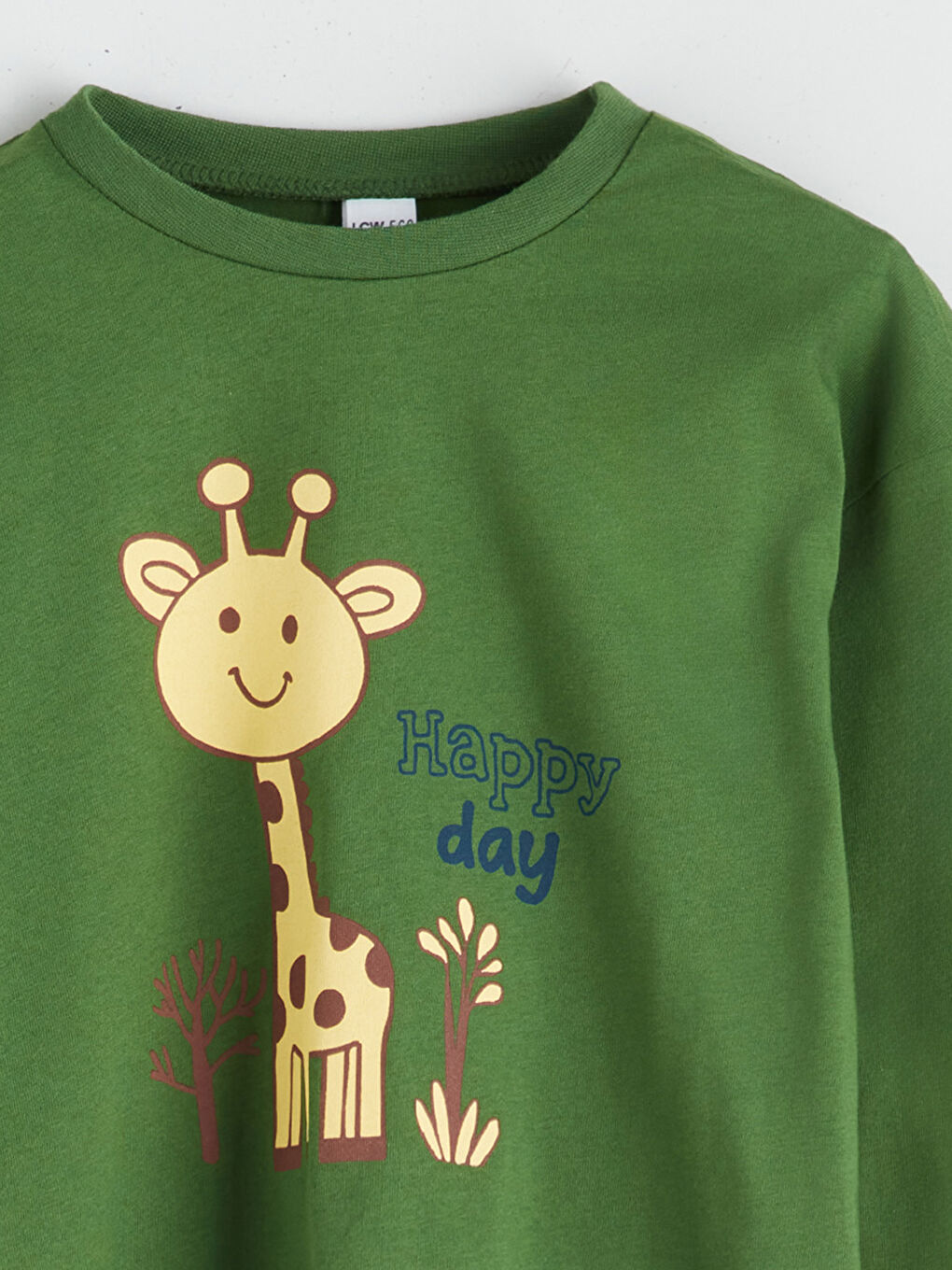 Yeşil Bisiklet Yaka Erkek Çocuk Tişört ve Eşofman Altı-5