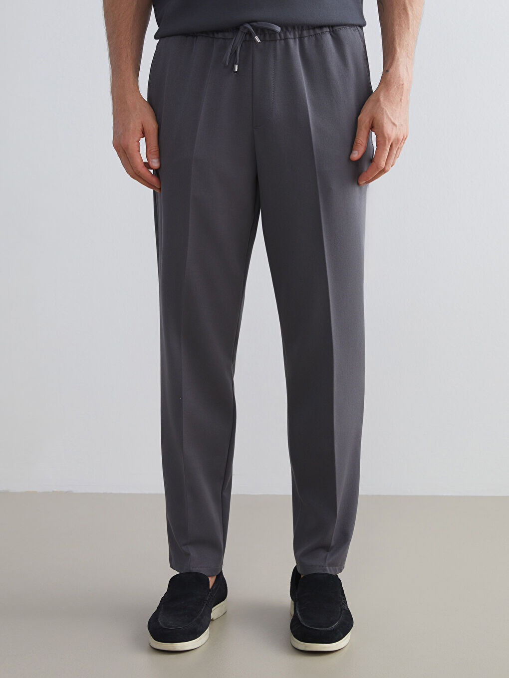 Antrasit Standart Kalıp Erkek Pantolon-1