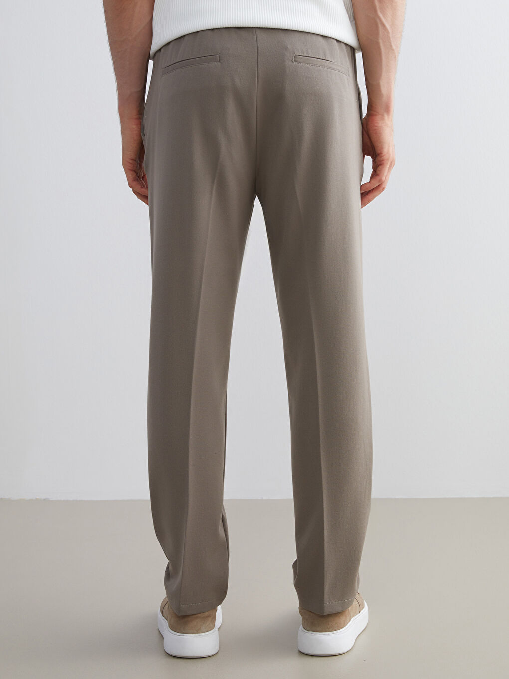 Kahverengi Standart Kalıp Erkek Pantolon-3
