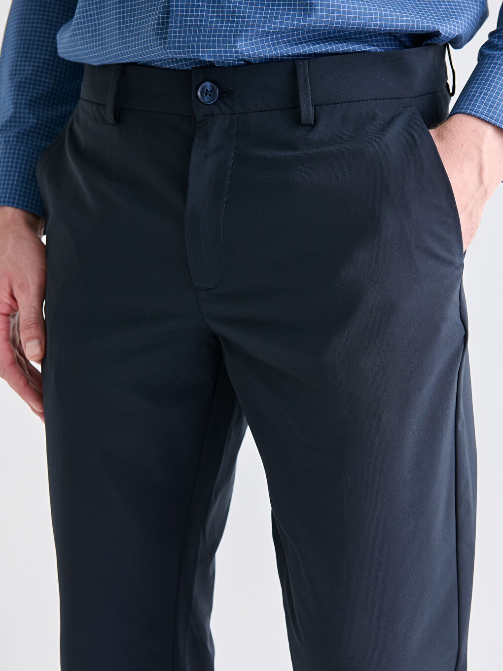 Lacivert Standart Kalıp Erkek Pantolon-2